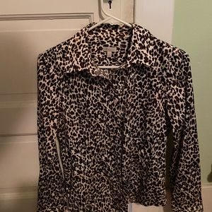 90s Leopard Button Down